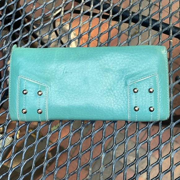 Cole Haan teal leather wallet - Picture 3 of 4